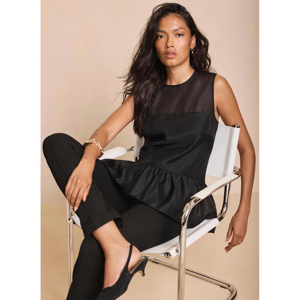 Mint Velvet Slim Split Detail Tailored Trousers